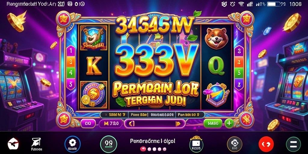 Tampilan gameplay menegangkan di 333V saat berputar gulungan.