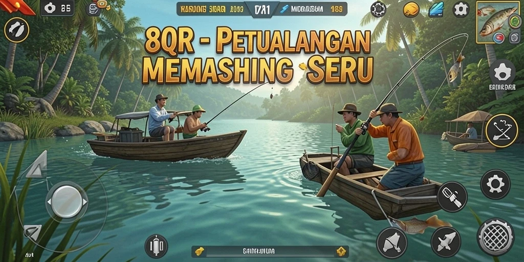 Tangkapan ikan epik dalam gameplay 8QR yang seru.