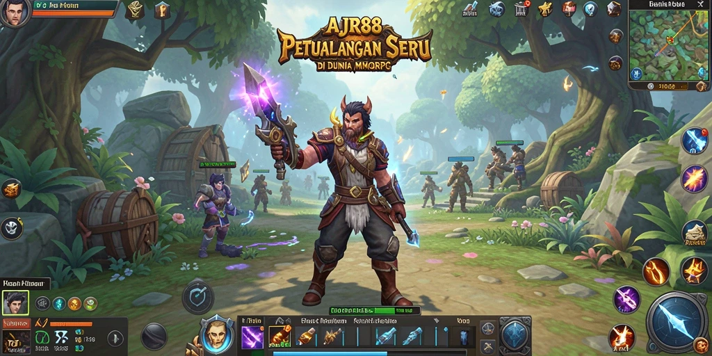 Gameplay seru dalam dunia MMORPG AJR88 dengan grafis menawan.