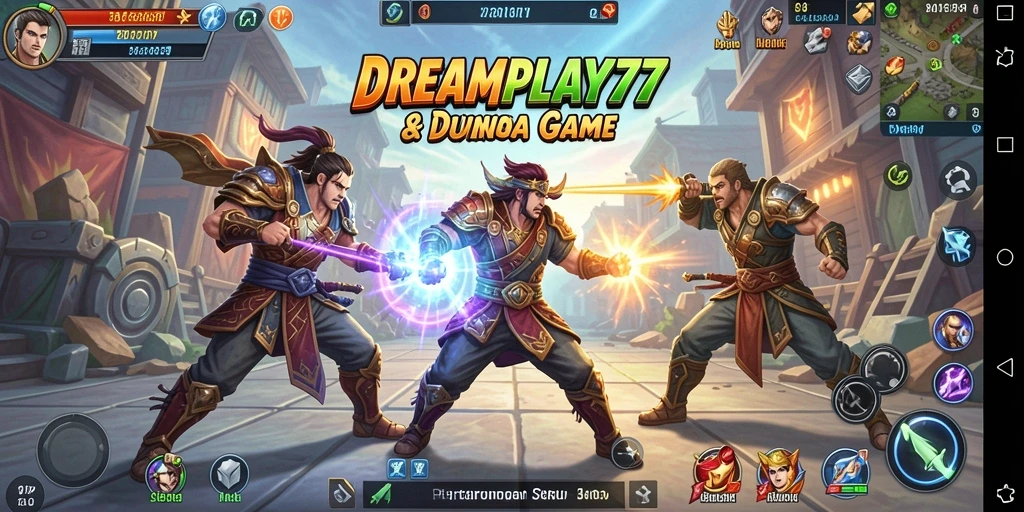 Tampilan gameplay dinamis dan penuh aksi di DREAMPLAY77.