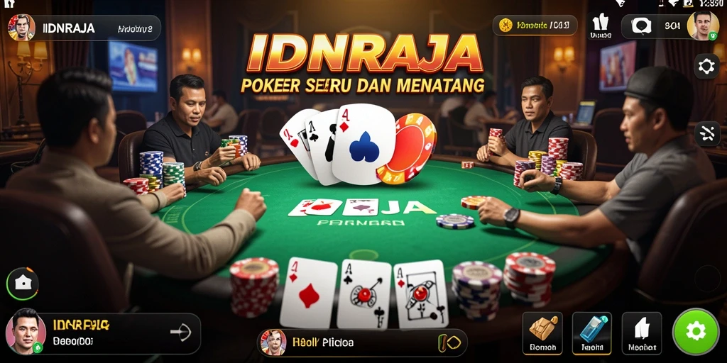 Tangkapan layar gameplay poker IDNRAJA yang menarik.