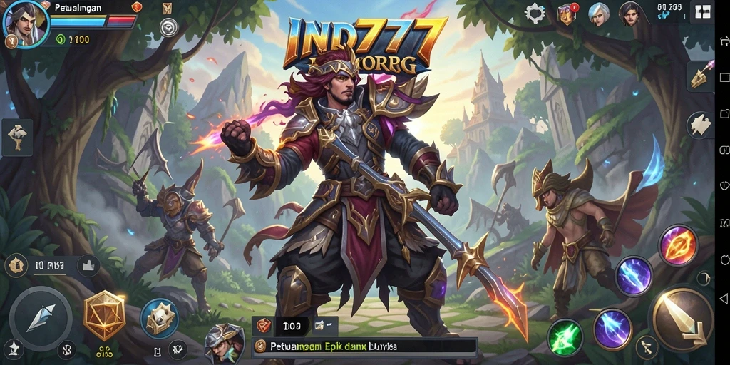 Tampilan gameplay epik dari IND777 di dunia MMORPG.
