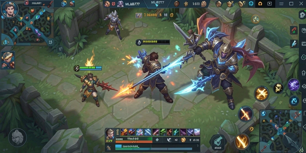 Tampilan gameplay <strong>MLBB777</strong> yang memukau dengan strategi mendalam.