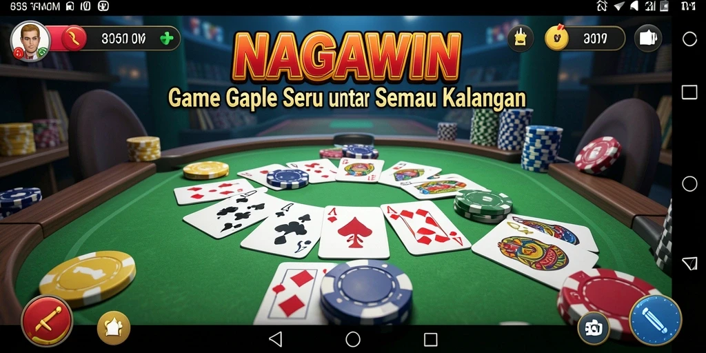 Tampilan gameplay NAGAWIN yang menarik dan seru.