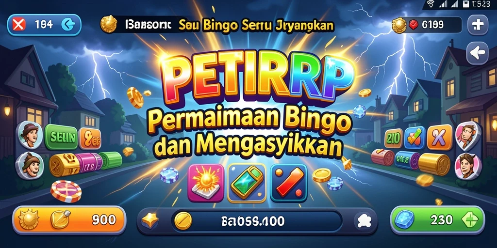 Tampilan gameplay Bingo PETIRRP yang seru dan menarik.